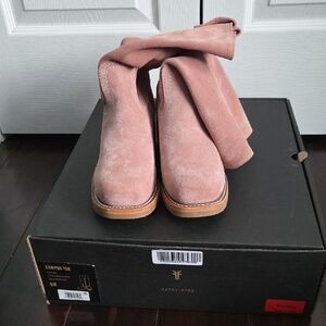 Frye Pink Suede Campus 12 R
